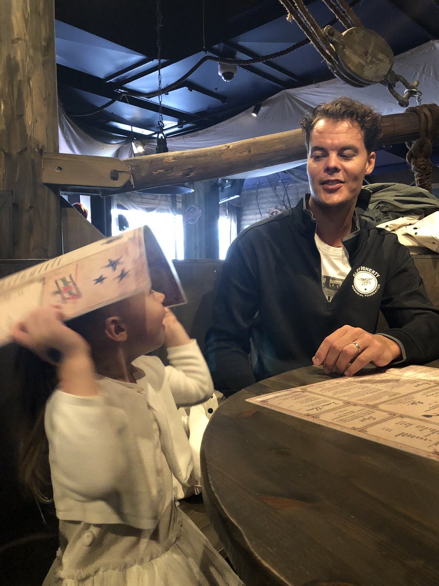 Time for some daddy-daughter bonding.

#BearTracks2019 | <a href="/tuukkarask/">Tuukka Rask</a>