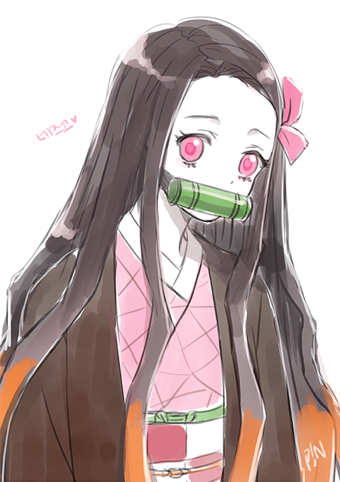 🌿🌼해보자고P!N🌼🌱さんがTwitterに投稿した竈門禰豆子(鬼滅の刃)のイラスト。
