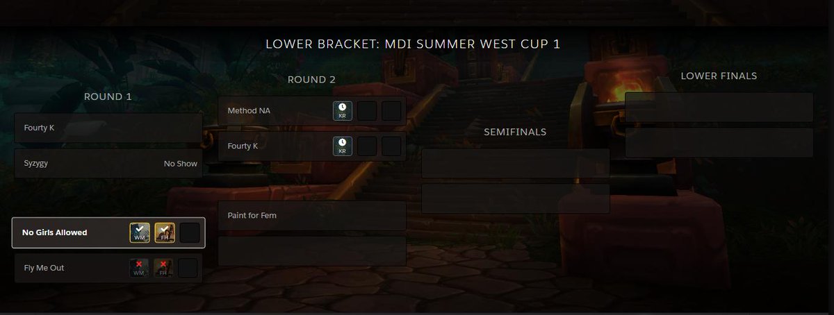 Method's tweet photo. #MDI Cup #1 Day Two has started, #MethodNA is up first against Fourty K.
The boys need to fight their way through the lower bracket for an eventual rematch against either Abra or #MethodEU if they want to see the Grand Finals tonight. #wowesports
🔴LIVE: https://t.co/NpuL1s4Yht https://t.co/3CznrVlMrz