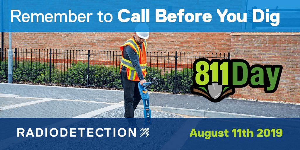 RDLocatorsUSA's tweet photo. Every 9 minutes someone damages an underground utility line. The result can cause injury, costs, damages and outages. Please call 811 before you dig. Choose your state for specific guidelines, here: https://t.co/VyXG1l58qm https://t.co/OJZ3BjVXhS