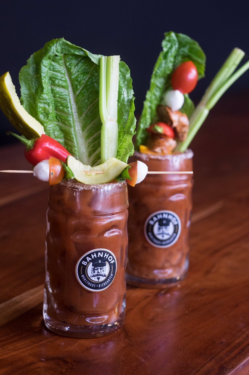 BAHNHOFWV's tweet photo. As Willie Nelson would say, “It’s a Bloody Mary Morning ...” here in @DowntownHWV @huntingtoncity Come load up on some vitamins the zesty way. It will be good for what “ales” ya! #morningafterRailsnAles #GotRailed #Brunchington #WVfoodie #Hangover #hangovercure https://t.co/5dtxWKk1Rg