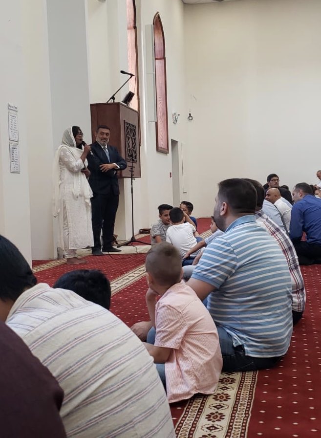FawzyManaa's tweet photo. Wonderful having Iqra Khalid @iamIqraKhalid  - MP for Mississauga Erin Mills - join us this morning for #MACEid at @ICCO_MAC @MACNational #EidMubarak https://t.co/pH7ij1PuvX