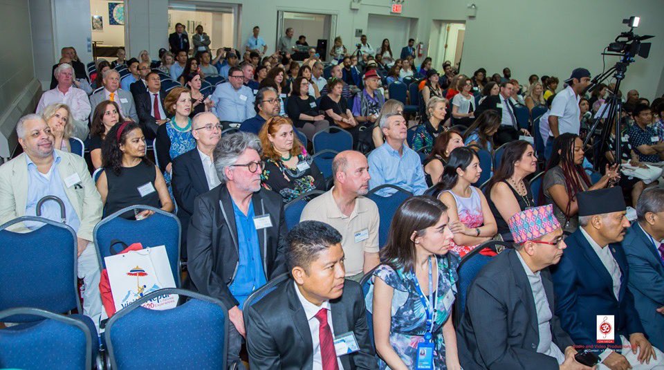 MISSNEPALUS's tweet photo. #MissNepalUS2018 and Goodwill Ambassador of Visit Nepal Year 2020 for USA, Dr. Dilasha Neupane hosting Nepal's Tourism, Art &amp; Cultural Conference in New York, USA. #VisitNepal2020 @yogesbhattarai https://t.co/7f3bM8yDb8