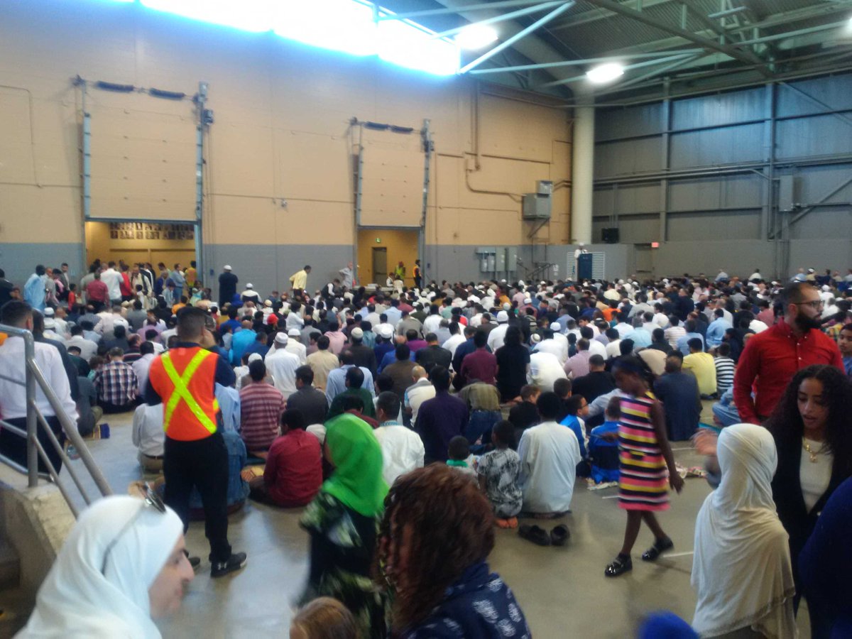 #Ldnont. A huge crowd of worshippers at  Western Fair to celebrate Eid ul-Adha. Eid Mubarak; wishing all a great day