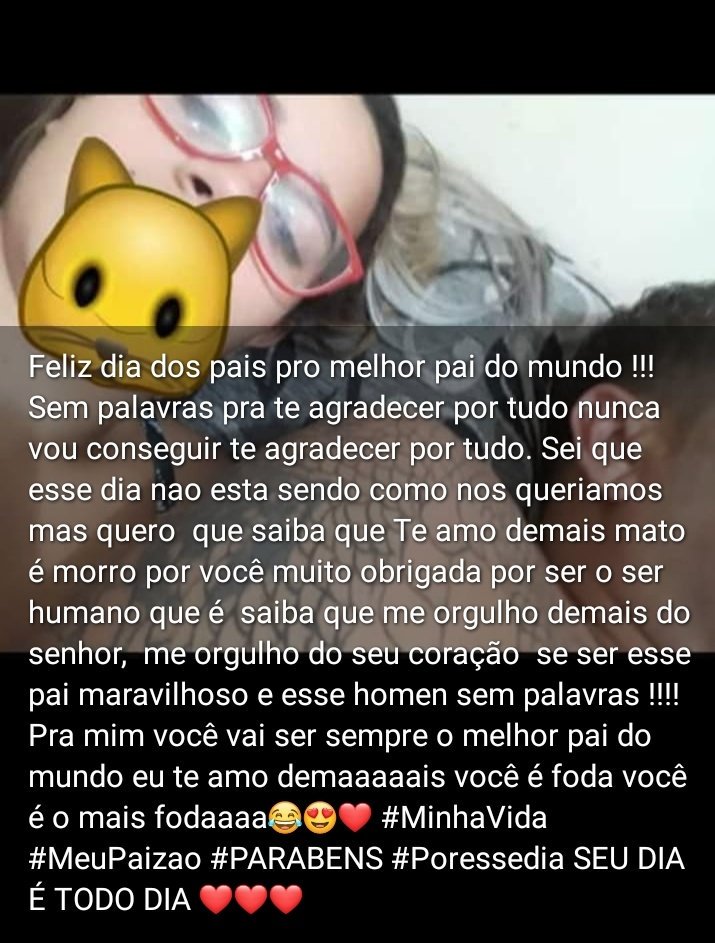 jessicaVictorhg's tweet photo. Feliz dia dos pais pro melhor pai do mundo 💞 #Quesdds😭 https://t.co/aaTK6hmd6Q