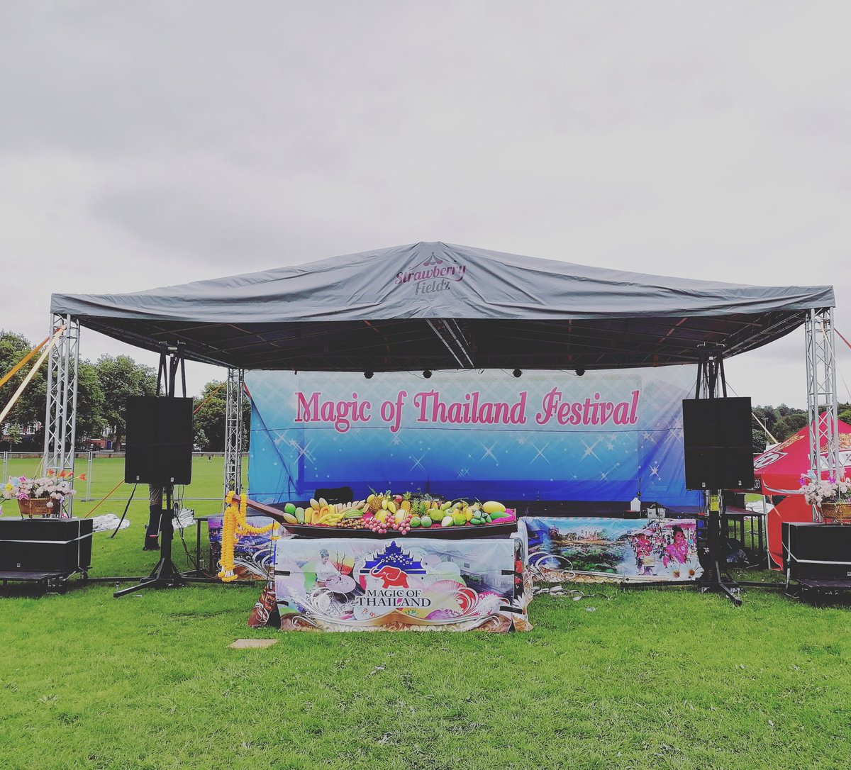 Managed to get the roof on this morning after the crazy wind finally quietened. #stagehireuk #stagehirenottingham