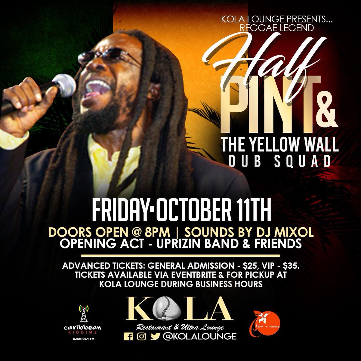 halfpintmusic's tweet photo. Join Half Pint at the Kola Lounge (Farmington Hills, MI) with the Yellow Wall Dub Squad on Friday October 11! https://t.co/H7y4vmOVTL