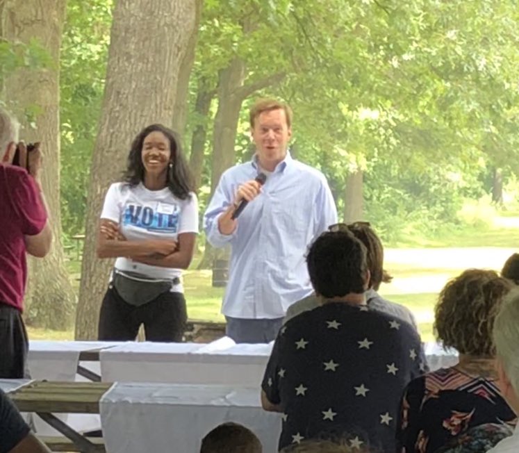 MattforMichigan's tweet photo. Had a great time today at the #michigandempicnic with my House colleagues @KyraHBolden, @kristypagan, @Wittenberg4Rep & @MariManoogian. The gains we made at the top of the ticket in #mi2018 were great, but we can’t accomplish our legislative agenda until we #flipthehouse. #mileg https://t.co/FxcW0AUdO0
