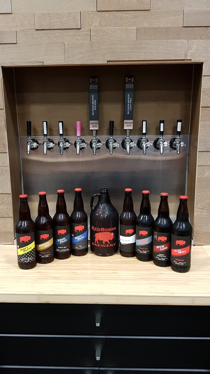 redbisonbeer's tweet photo. Our taproom is open today until 6pm! All day Sunday happy hour with $5 20oz pints and $10 64oz growler fills, plus our usual $6 bombers (22oz bottles) to go. See you soon, cheers! #abbeer #yycbreweries #calgarybrewery #realbeer #craftbeer #yycnow #yycdeals #yycdrinks https://t.co/4XwRDUWBrQ