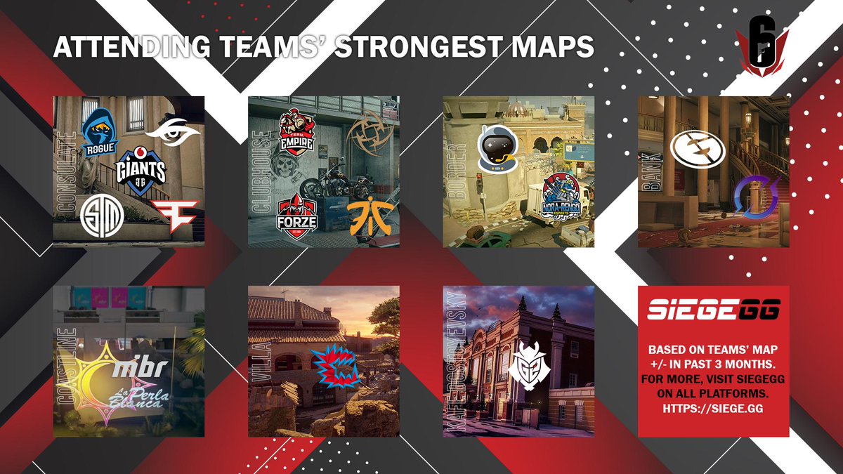 Siege_GG's tweet photo. Before the Six Major Raleigh begins, here is a look at each attending team's strongest map!

#RaleighMajor https://t.co/eDoo1q3nYB