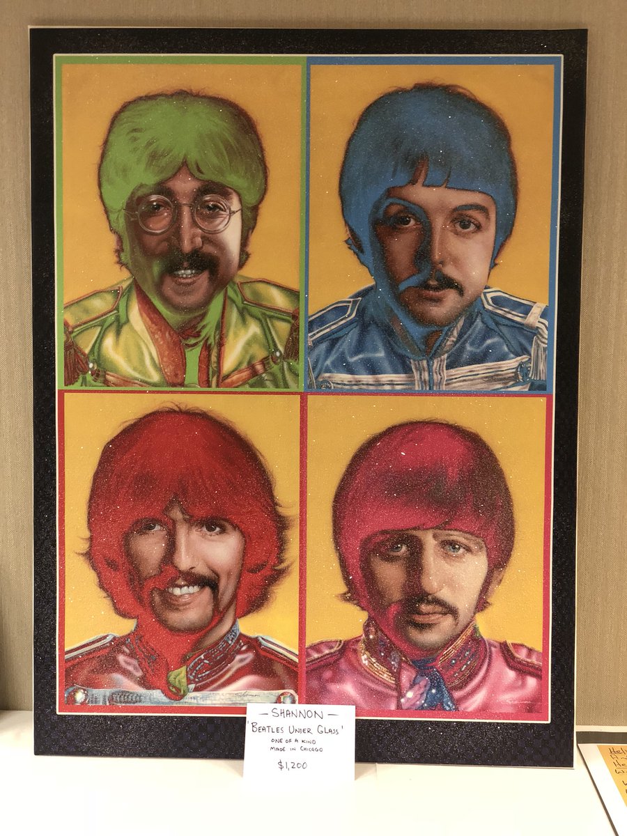 Beatles_Fest's tweet photo. Amazing #Beatles art by Shannon, in the Wonderwall Emporium at the Fest. #ComeTogether2019 https://t.co/DKTMzaHVMN