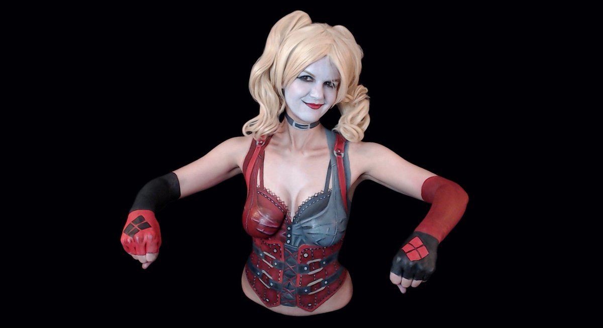 Harley Quinn Cosplay Body Paint