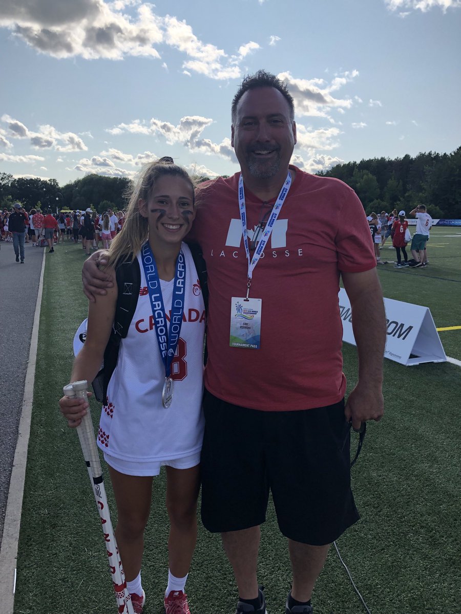 EricPerroni's tweet photo. Proud Dad moment, Nicole and her Silver medal from Team Canada at the World U19 Championship’s https://t.co/IvfSBiOu6U