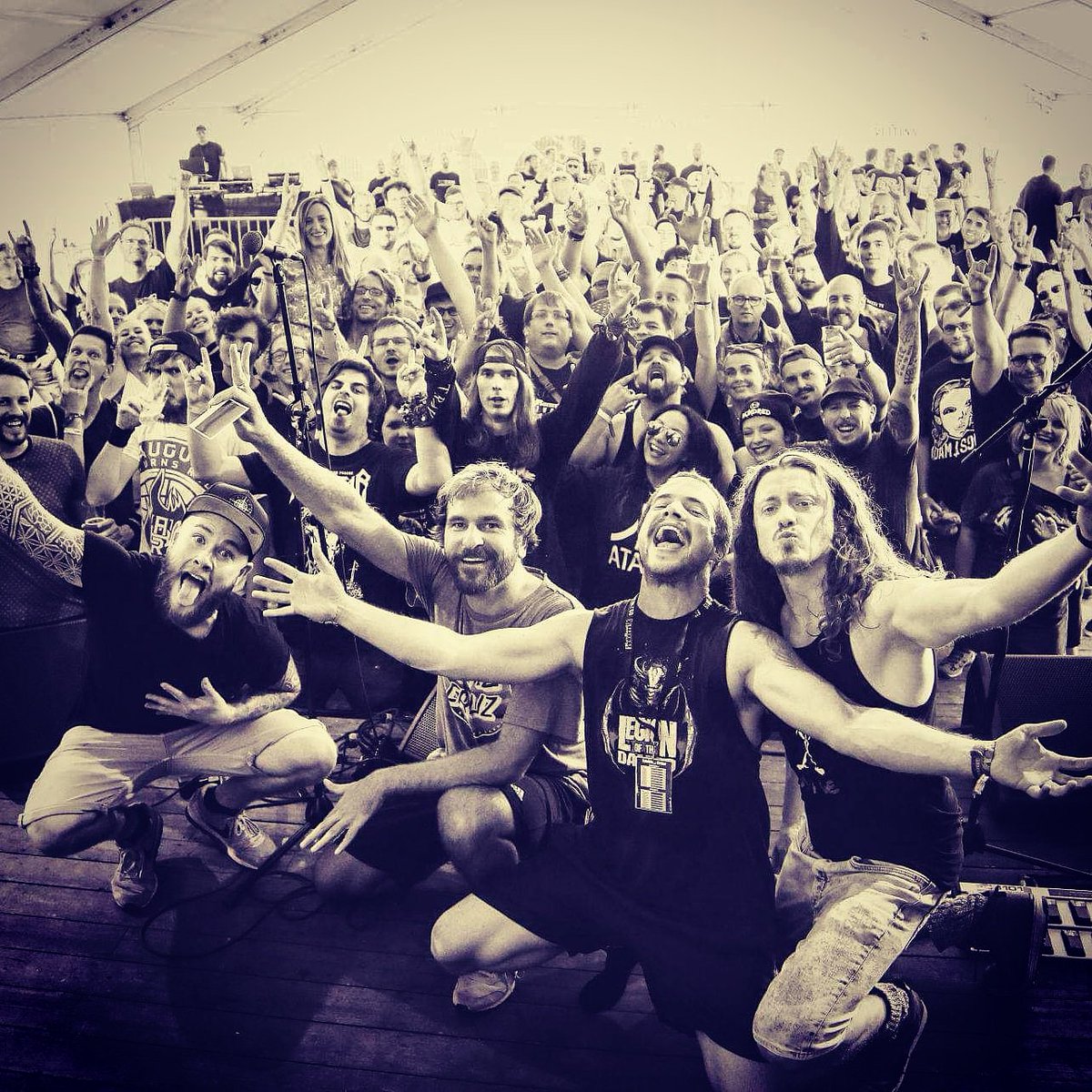 spinmyfate's tweet photo. Hütte Rockt was awesome! Next stop: Stemweder Open Air (Stemwede) on friday 16th. and  MammaMia Festival (Ahaus) on saturday 17th. We can't wait to play those concerts. https://t.co/Q6cEvDmYNm