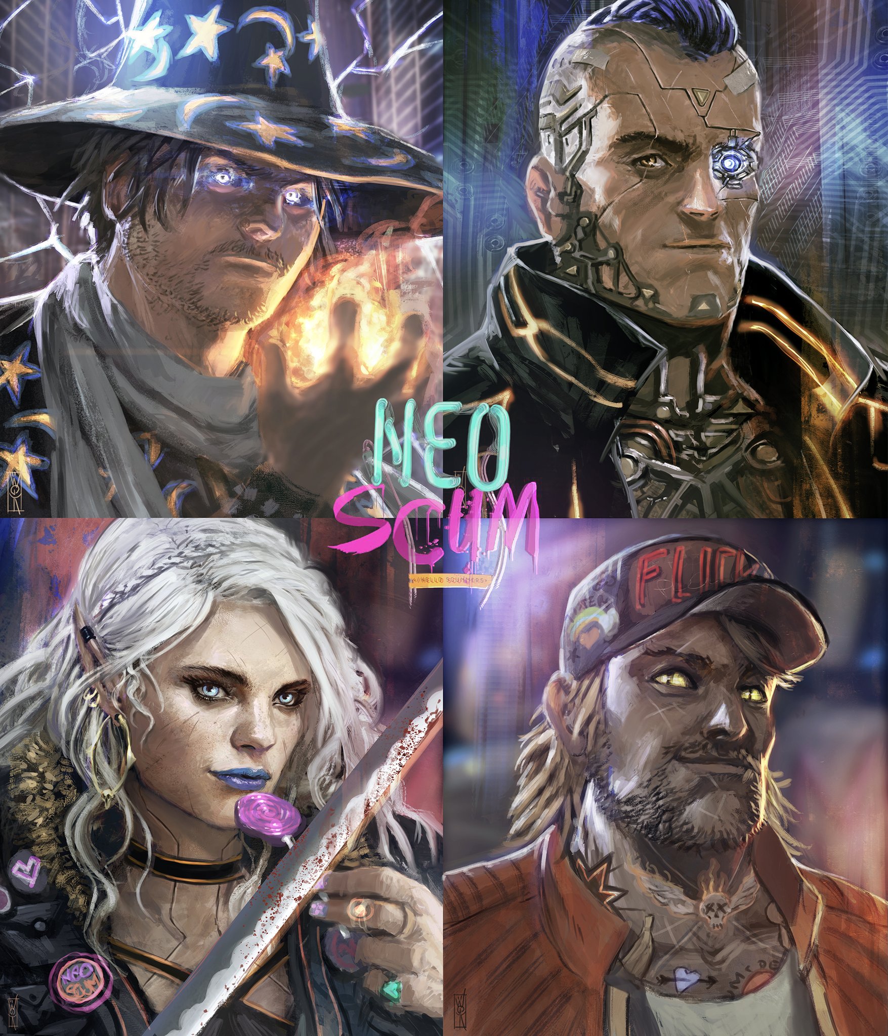 Benjamin Giletti 🦐 on X: And the full team. That was cool to do those.  And now I can go on vacation ^^. See you soon scummers! @neoscum #shadowrun  #shadowrunners  /