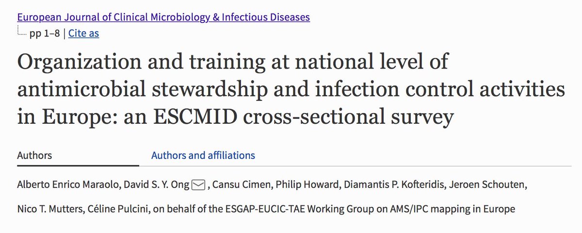Trainee Association of ESCMID (@taescmid) on Twitter photo ESGAP, EUCIC and <a href="/TAEscmid/">Trainee Association of ESCMID</a> investigated how AMS and infection prevention control (IPC) activities and training are organised in Europe.
Only 32% of countries had both guidance & national training requirements for AMS compared to 61% in IPC.
#IDTwitter
ncbi.nlm.nih.gov/pubmed/31396830 ESGAP, EUCIC and <a href="/TAEscmid/">Trainee Association of ESCMID</a> investigated how AMS and infection prevention control (IPC) activities and training are organised in Europe.
Only 32% of countries had both guidance & national training requirements for AMS compared to 61% in IPC.
#IDTwitter
ncbi.nlm.nih.gov/pubmed/31396830