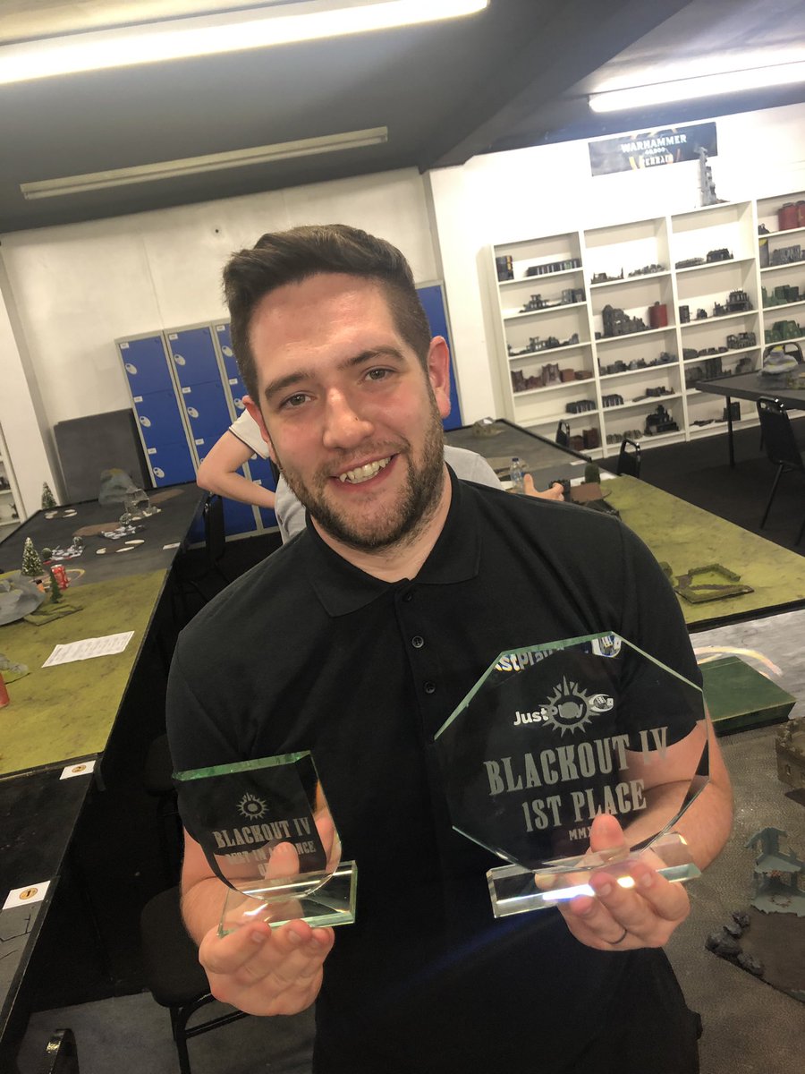 James_Tinsdale's tweet photo. Surreal to win #Blackout19! 1 of my fav tourns of the year. Huge thnks to @the_black_sun for hosting an amazing event and โค๏ธ to all my opponents this weekend! โค๏ฟฝ๏ฟฝ๏ฟฝ to everyone for reaching out to me! Warhammer is amzing. What a community we all share! #AOS #Warmongers #ageofsigmar https://t.co/pHPPtyJ4Ur