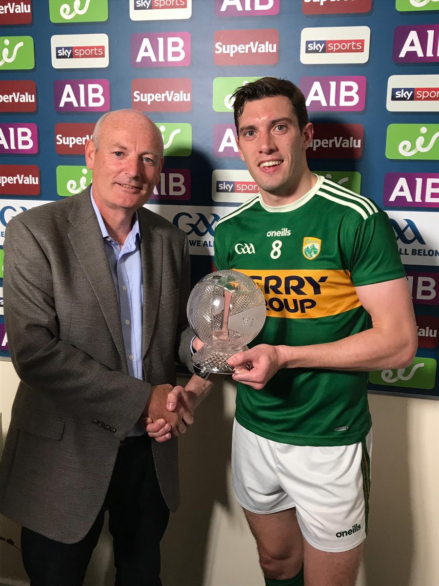 officialgaa's tweet photo. @AIB_GAA MOTM with @SkySportsGAA is @Kerry_Official’s David Moran #KERVTYR https://t.co/NhAEwYZS2O
