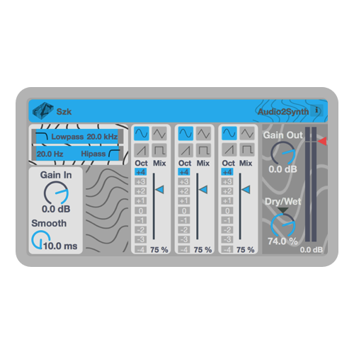 New #free #ableton #maxforlive device ! Summer update of the Audio2Synth plugin ∿ Play synth with your audio input 😈 #maxmsp ∿ Dwnld it ∿ sellfy.com/szkdevices ∿ Enjoy ! #modulation #audio #realtime #synth #download