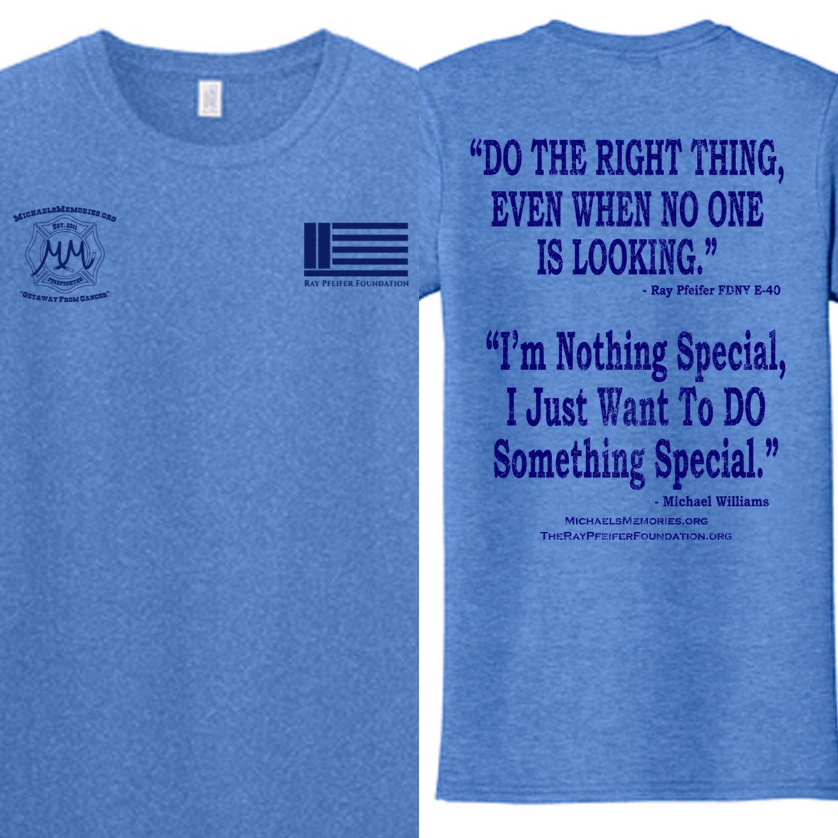 RayPfeiferFDTN's tweet photo. LAST CALL: These shirts are only available until 11:59PM tonight! These two men were something special and impacted so many lives. They are truly missed. Thank you to everyone @mmemoriesorg for the ongoing support of our mission. https://t.co/2pbtJc0em8 #NeverForget #RayPfeifer https://t.co/gro6wGrx3Z