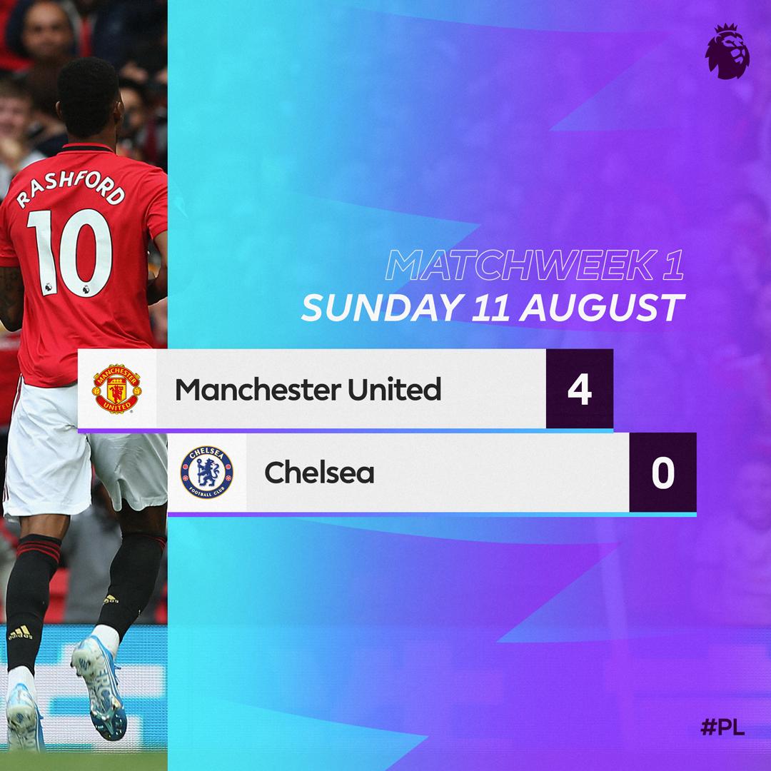 premierleague's tweet photo. An emphatic win for @ManUtd!

Rashford (x2), Martial and debutant James all find the net

#MUNCHE https://t.co/T5oqISFNes