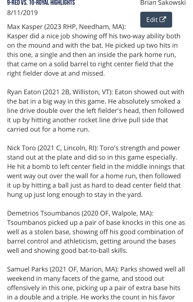PGShowcases's tweet photo. 9-Red vs 10-Royal Game Highlights from the Northeast Prospect Showcase have been posted: https://t.co/ujy1EoCE72 #PGShowcase https://t.co/FnQcTMisti