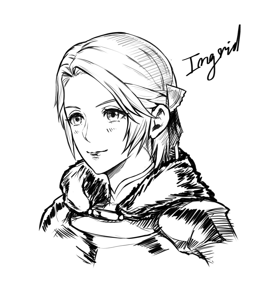 Ingrid doodle, she's unstoppable as Falcon Knight, nothing can double my girl ?

#FireEmblemThreeHouses #FireEmblem3Houses 