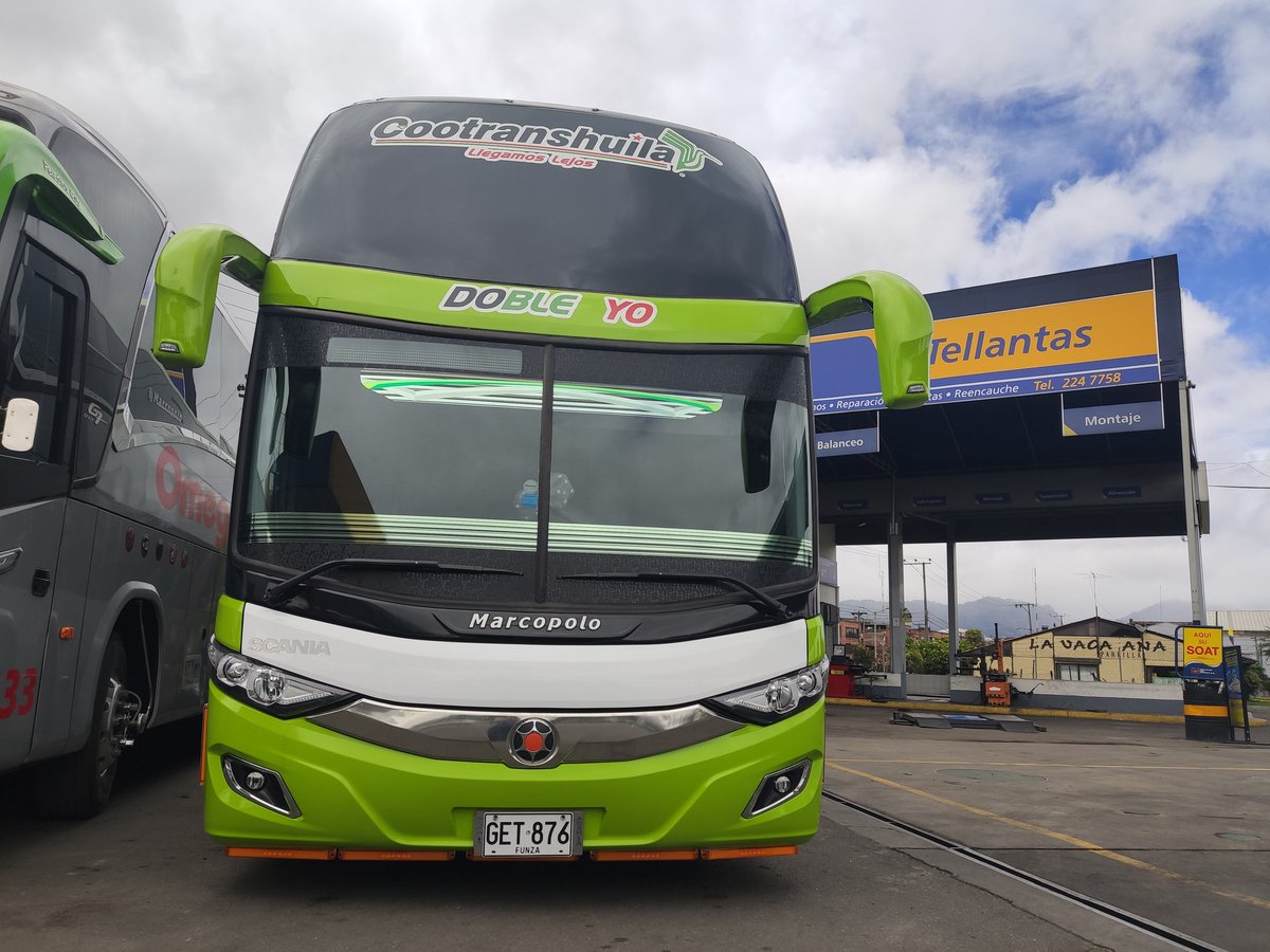 latinobus's tweet photo. Lo nuevo para @Cootranshuila y su servicio #DobleYo: #DoblePiso @MarcopoloCol #Paradiso1800 #NewG7 con chasis @ScaniaGroup #K440, 44 Poltronas y pantallas individuales de entretenimiento. Muy pronto!! https://t.co/8zyUXg6A2m