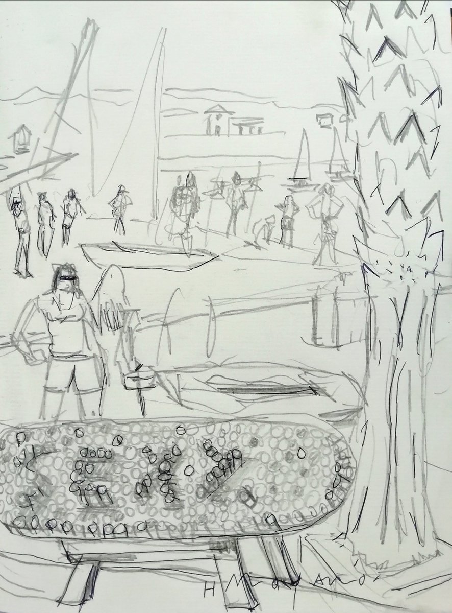HMOYANO's tweet photo. "Nit de l'Art 2019"
(220x165mm)
Pencil & ink on paper
2019
#nitdelart #sketch #artists #drawing #movingdrawing #nightofart #nochedearte #esbozo #portdemao #puertodemahon #menorca #hmoyanopaintings #hmoyano #antoniomoyano https://t.co/hVjHVPTxQd