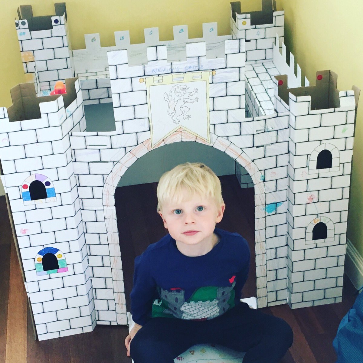 leeannelewis79's tweet photo. King of the castle. Thanks @Hobbycraft for helping with rainy day fun #castle #colouring #raindayfun https://t.co/xeSCEMsGIh