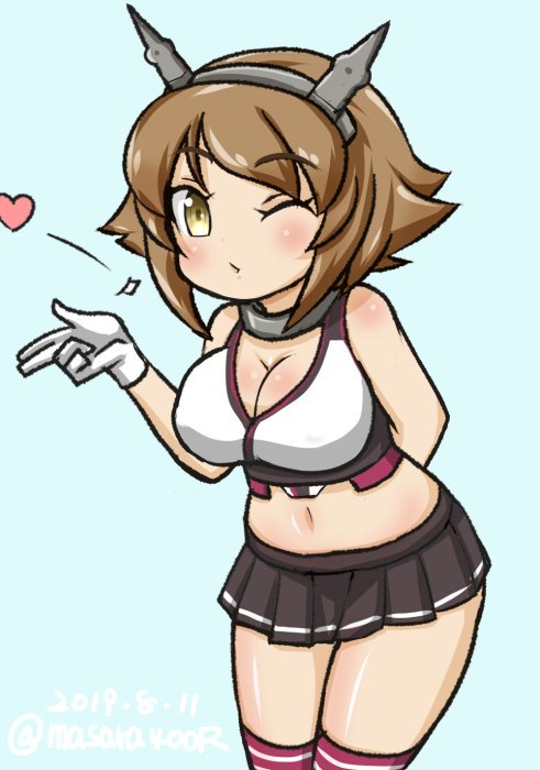 陸奥(艦隊これくしょん) 「#艦これ版深夜の真剣お絵描き60分一本勝負
#艦これ版真剣お絵描き60分一本勝負」|マサラ@Trident660のイラスト