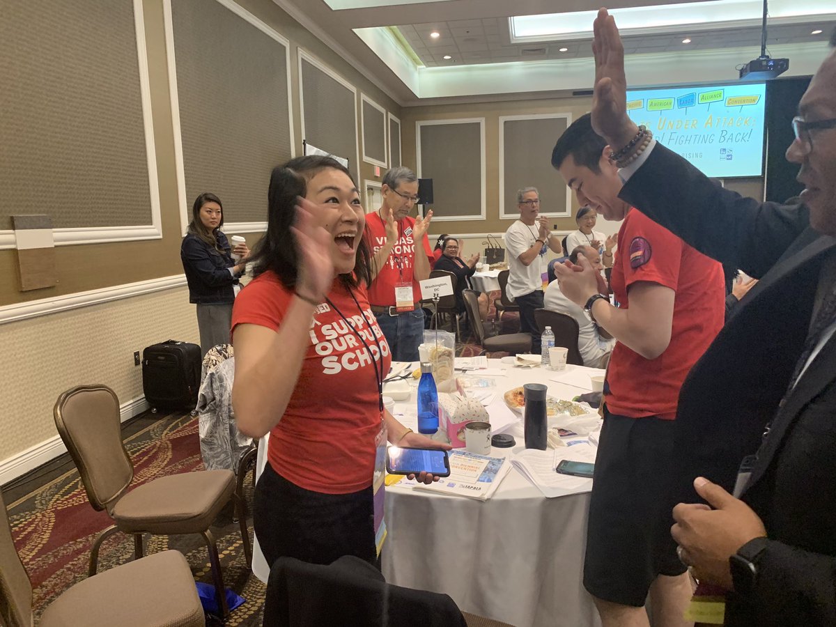 APALAnational's tweet photo. Congratulations to Monica Thammarath of @NEAToday for being elected to her second term as APALA National President! We are honored to be led by such a fierce labor leader. ⚡️ #APALArising https://t.co/JZ0hq9ZsMt