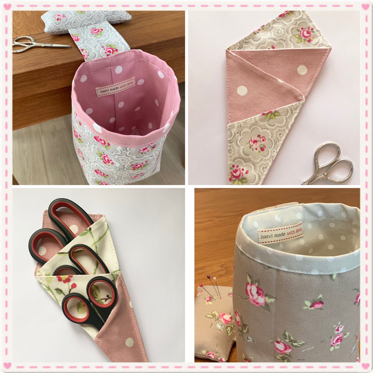 kazys_krafts's tweet photo. Enjoyed my day π #sewing #crafthour #handmadehour #craft #scissorscase #threadcatcher #handmade #shabbychic https://t.co/pRDtJXGQIq