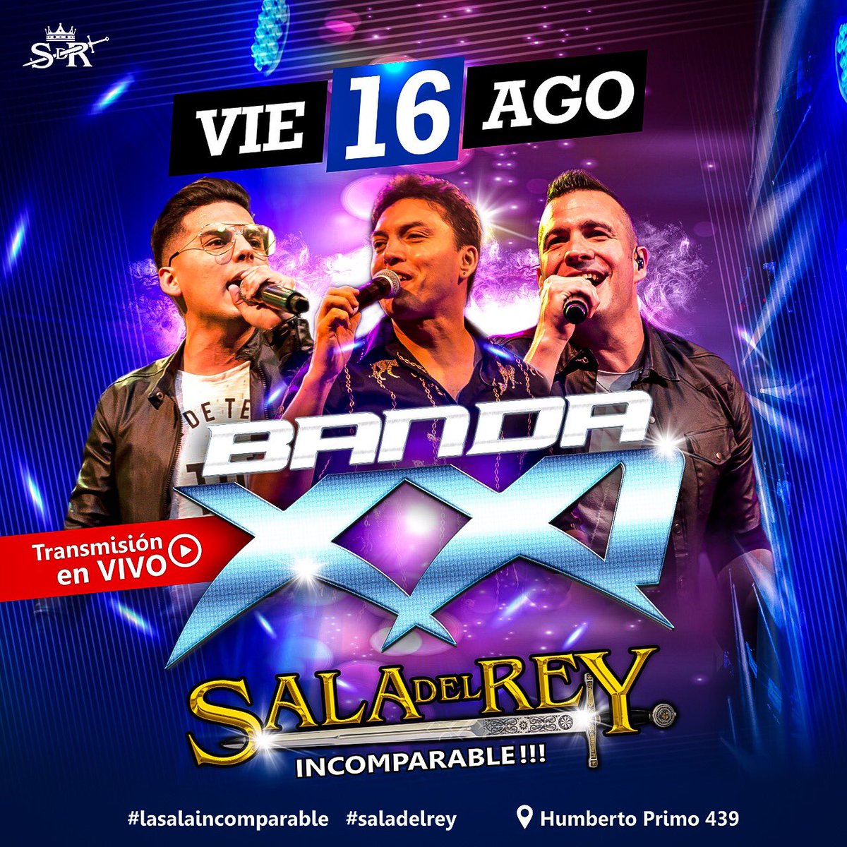 saladelrey's tweet photo. ✏️AGENDALO 👇
🎤BANDA XXI  📅 Viernes 16/08📍Sala del Rey
🎟 Sorteamos 5 entradas dobles ¿Participás?
✨Déjanos tus datos, etiquetá a dos amigos y dale RT
(Si no seguís a @saladelrey no podremos contactarte por tu premio) https://t.co/VRcp1tZzc3