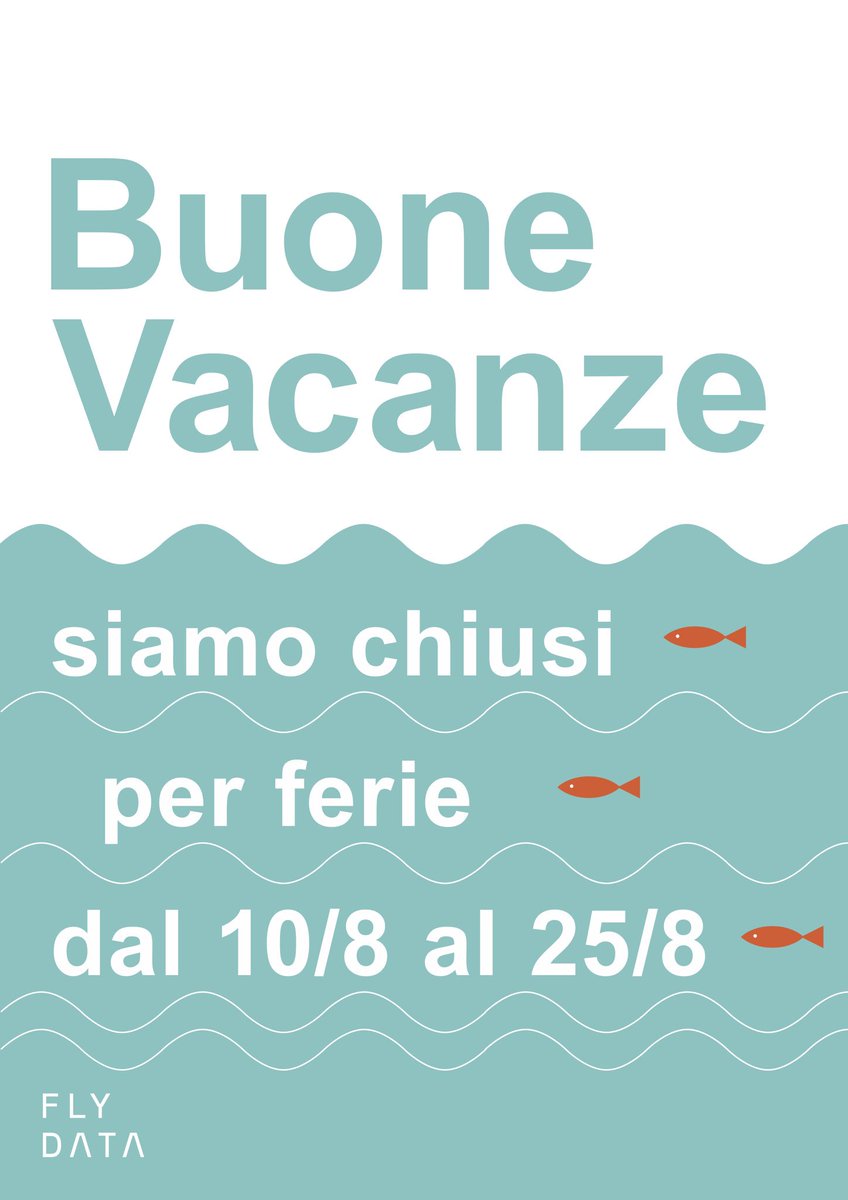 flydata's tweet photo. Buone ferie a tutti ! https://t.co/K3CKo4dYZi