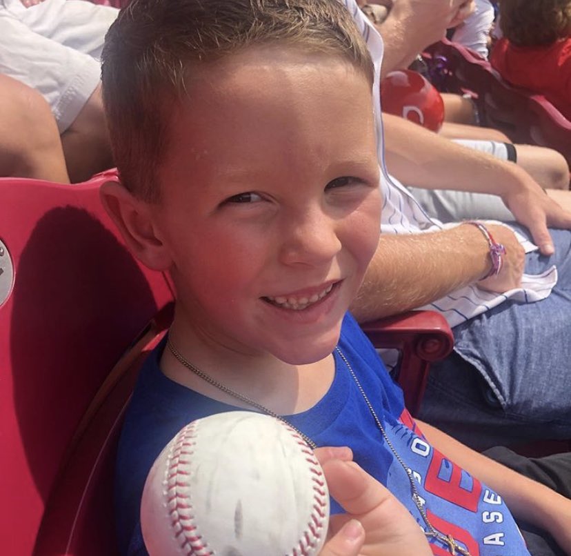 kylekelsh5's tweet photo. Phil got a ball thrown into the stands by fellow @scsluggers alumni @VanMeter15 today in left field. It was a good day. ⚾️ https://t.co/6rIsolxUKx
