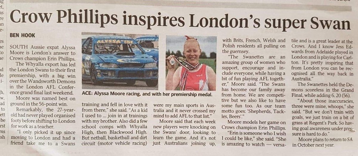 London Swans AFL tweet media