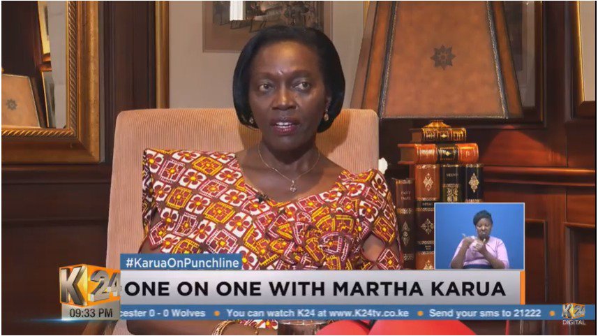 K24Tv's tweet photo. Kiguta: There was an oblique invitation to go that way [rigging]. Are you guilty of complicity having not raised alarm?
Karua: Someone remarked in my presence that votes would be added to someone at the county level. Someone was opining #KaruaOnPunchline https://t.co/KMvcTgxMgy