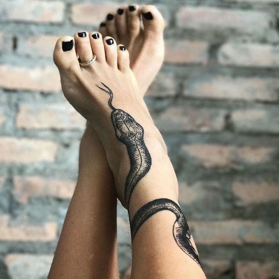 Ornamental Tattoo Sleeve on Shin - Best Tattoo Ideas Gallery