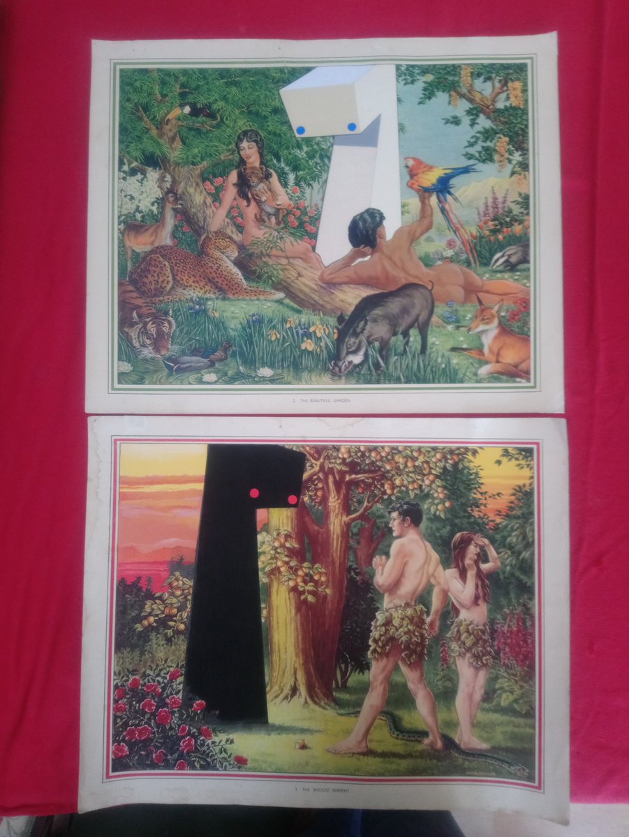 joliverart's tweet photo. 'The Beautiful Garden and The Wicked Serpent'
A pair of adapted vintage old testament prints/mixed media collages, unframed.
Each 43x53cms
ยฃ150.00 for the pair.
#art #abstractart #popart #modernart #urbanart #illustration #adaptedvintage #contemporaryart #oldtestement #London https://t.co/Qg3jLk2B1V