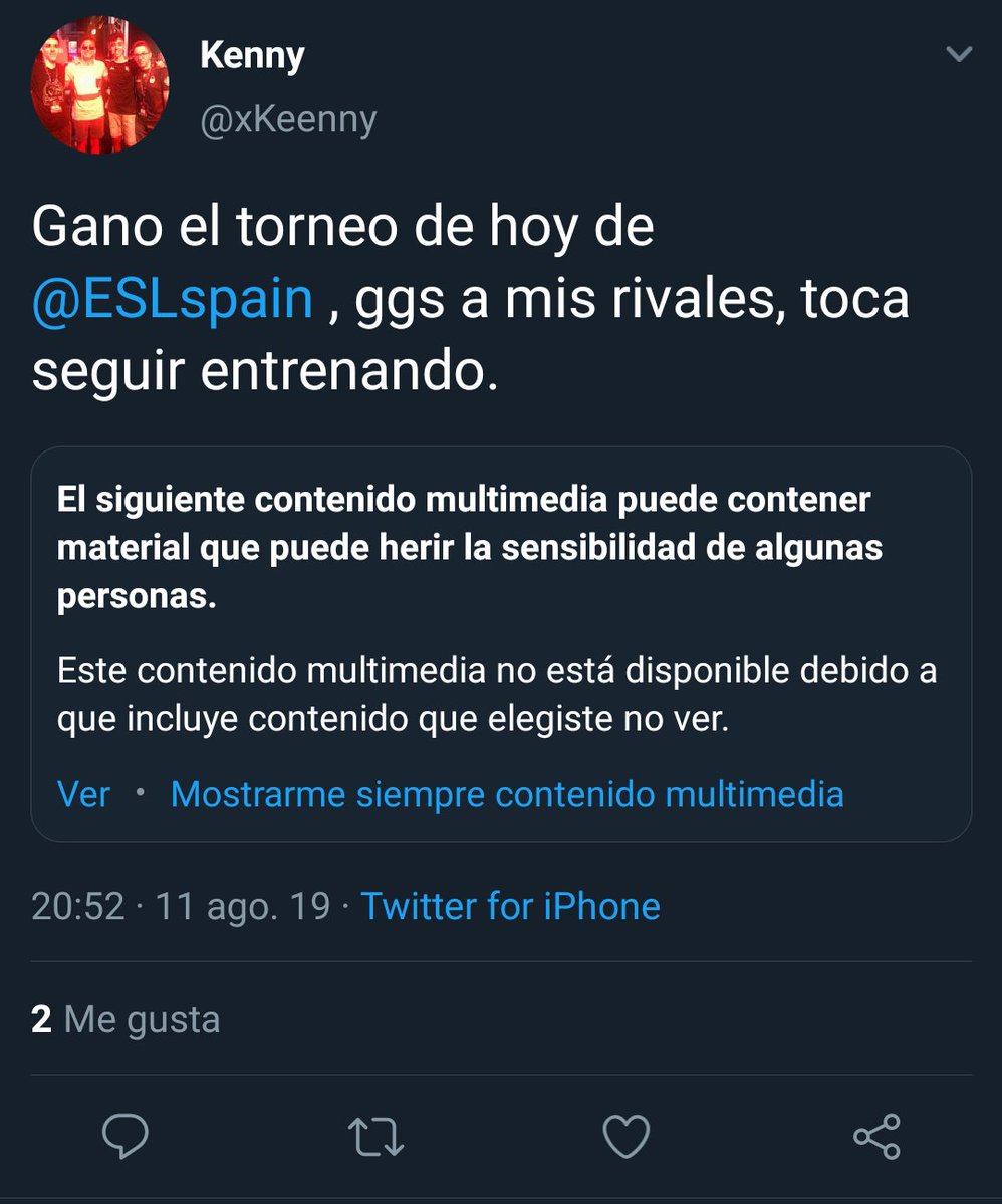 Nuestro jugador @xKeenny ha metido tal paliza en el torneo, que nos han censurado la foto de las víctimas