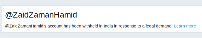AnkitTweetU's tweet photo. Action taken against one of the hatemonger spreding #FakeNews for years. We expected a permanent block but anyways congratulations @republic @Republic_Bharat for #TwitterMustClarify #twitterownup campaign.
| #KashmirWelcomesChange | https://t.co/t9p13Ou8Zy