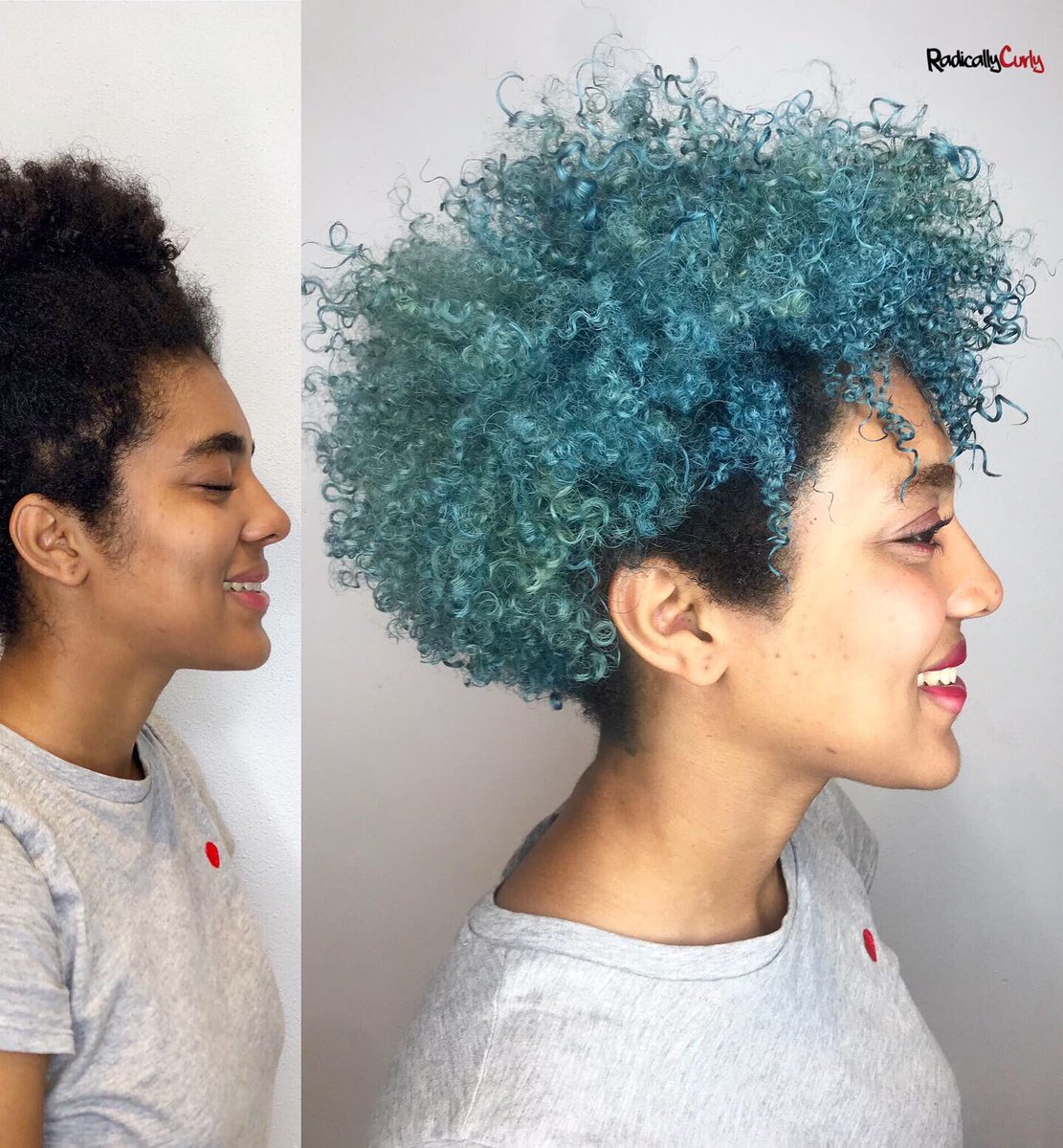 #SundayMotivation Moody Blue 🦋 by Mimi at @RadicallyCurly @OriiParadise #naturaltexture #curlycolor