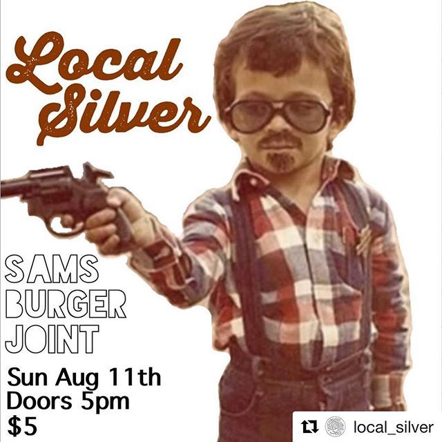 See you at 5:00! 
#Repost @local_silver
・・・
Alright, Alright, Alright...today is the day!!! My band @local_silver is playing <a href="/samsburgerjoint/">Sam's Burger Joint</a>!!! We have our friends @easycompadremusic and @automaticweekendmusic joining us on the bill. This is gonna b… ift.tt/2OROLwf