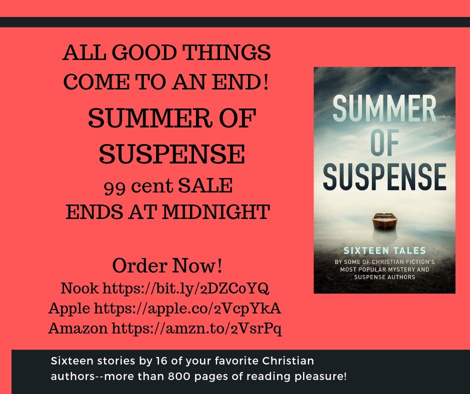 DebbyGiusti's tweet photo. SUMMER OF SUSPENSE 99 cent SALE ends at midnight! Order NOW! 
Nook https://t.co/9Y5ezRPpwJ
Apple https://t.co/430NZ4TLkG
Amazon https://t.co/PKx8ux1eES https://t.co/qC9vsggUJ7