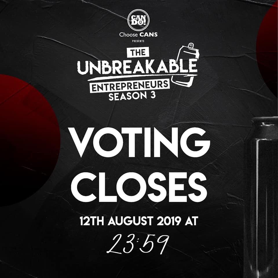 Z4RRO's tweet photo. Voting for the @Can_Do_Za #UnbreakableS3 entrepreneurship competition ends tomorrow evening.
If you have not voted for our co-founder Lungi, make your way & vote! https://t.co/zPBbgWu1rW https://t.co/YbyTMTf4Y8