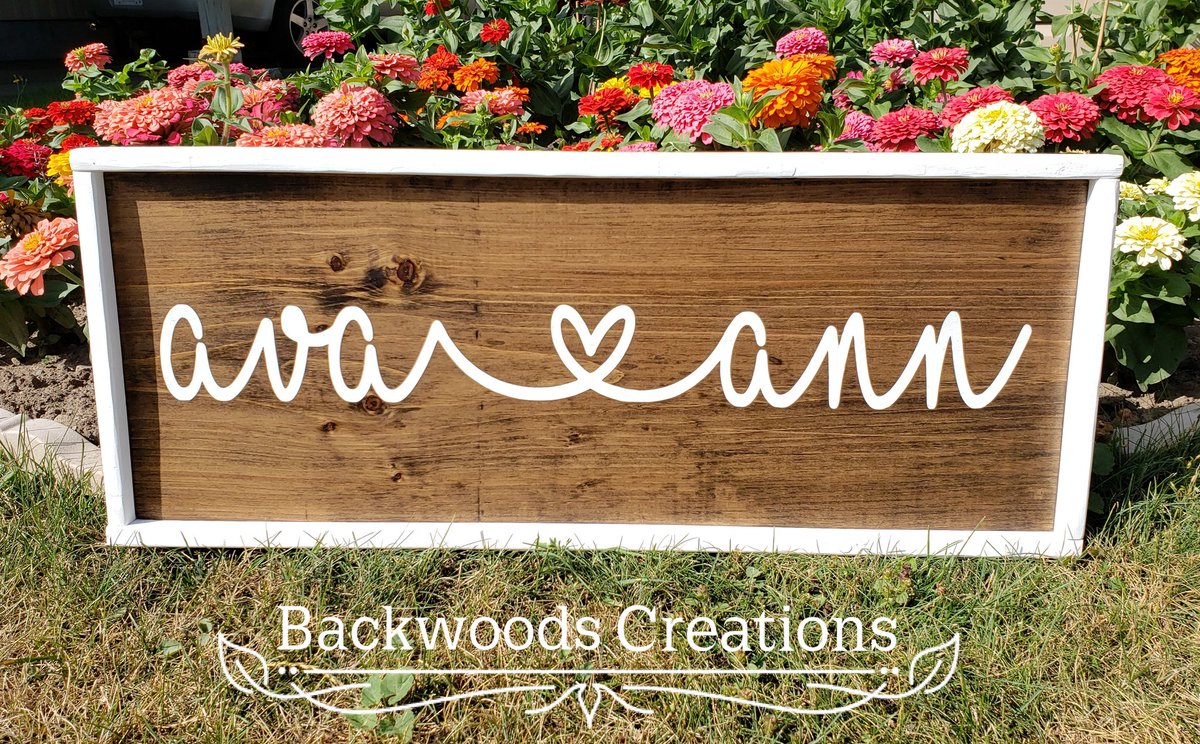 BackwoodsCreate's tweet photo. A simple #custom nursery name sign.🧸

#wood #woodsign #woodsigns #rustic #rusticsign #homedecor #woodensign #farmhousesign #rusticdecor #nurserydecor #handmade #nursery #handpainted #customnamesign #namesign
#rusticnursery #nurserywoodsign #nurserysign #babysign #babynamesign https://t.co/REQcJe2E3T