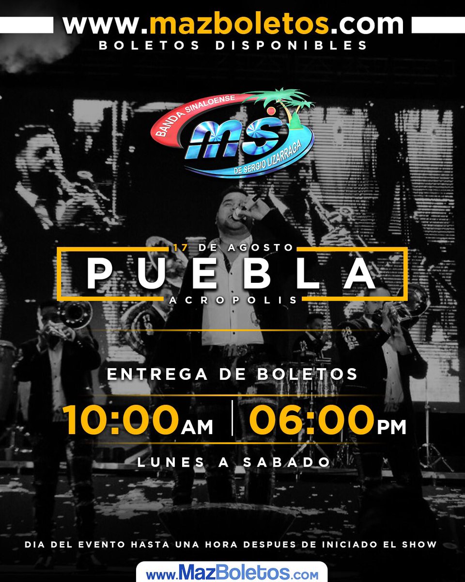 MazBoletos's tweet photo. Amigos de #Puebla✌️.. entrega de boletos 🎟 de lunes a sábado de 10:00 am a 6:00 pm, los esperamos las taquillas de #Acropolis https://t.co/oBobQ3Hf6G
