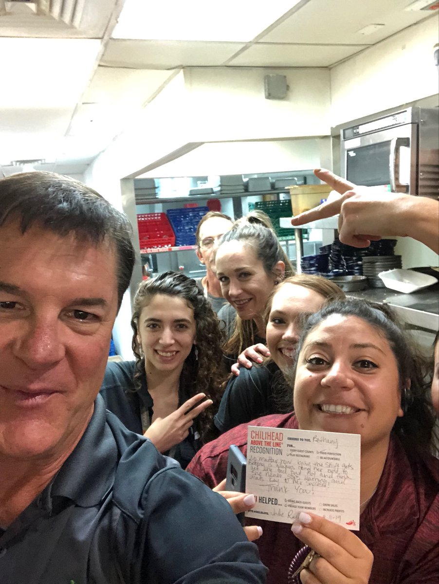 #todayschilis having fun and taking care of every guest at Chili’s Kerrville on Sunday.  This team serving up great food with a smile all day long.