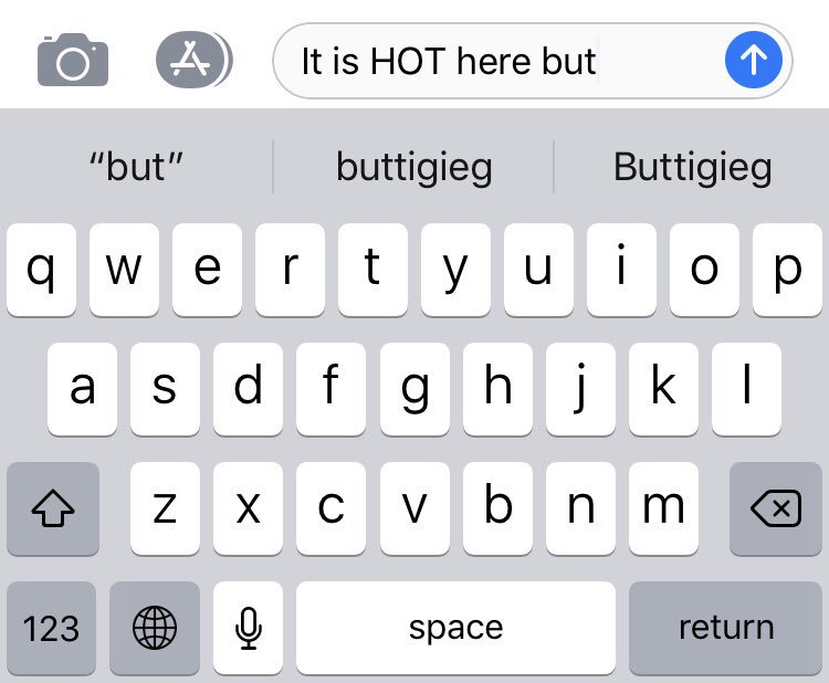 data4pete's tweet photo. Hey, @AI4Pete, do you get as excited as I do when your phone thinks you are going to type @PeteButtigieg’s name? https://t.co/Vra2uVImNI